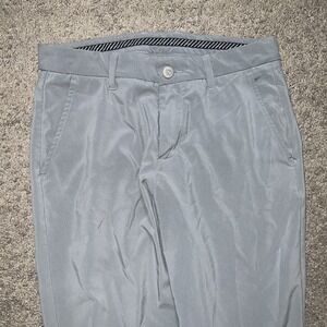 Primo Pants Mens 30s Gray Stretch Tapered Jogger Zip Ankle Performance Golfing